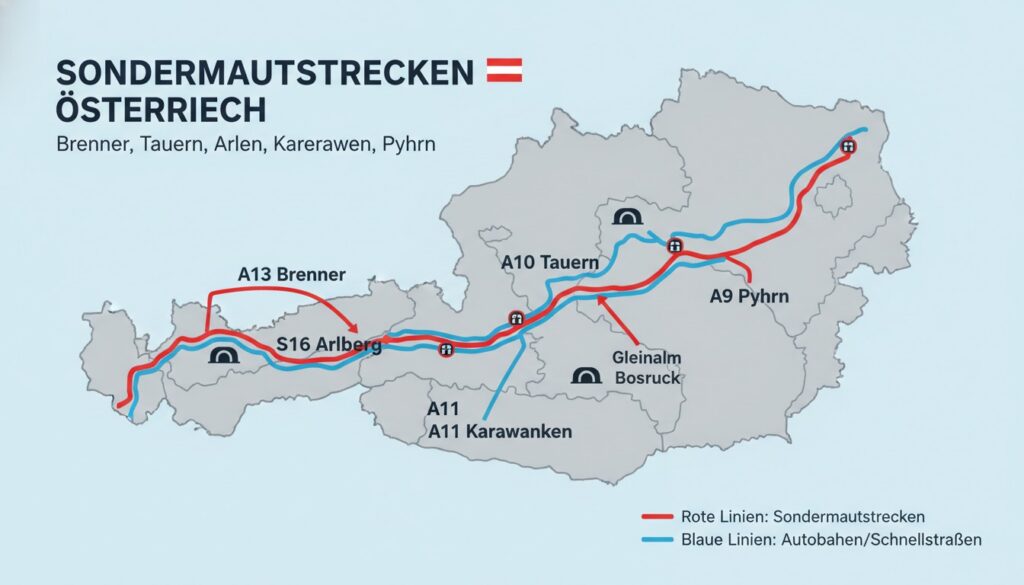Sondermautstrecken in Österreich: Brenner, Tauern, Arlberg und Co. im Überblick