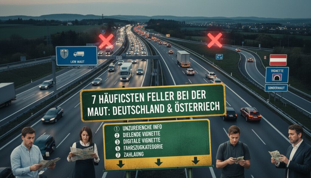 Die 7 häufigsten Fehler bei der Maut auf Reisen durch Deutschland und Österreich